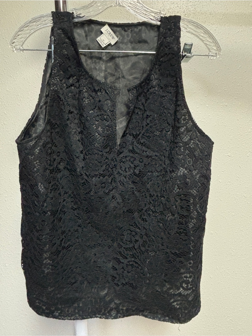 J. Crew Black Lace Sleeveless Camisole
